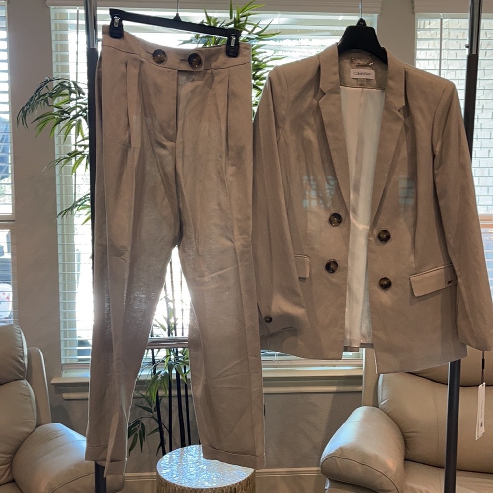 Calvin Klein linen pants, 2 pairs, both never worn